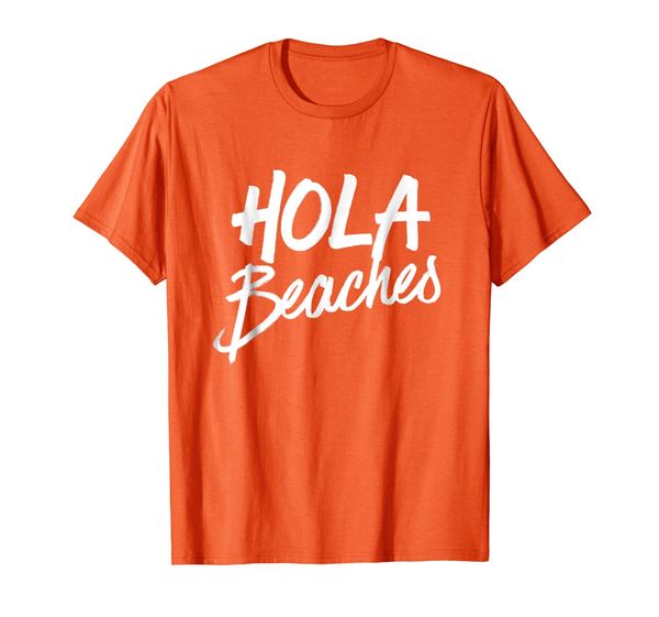 

hola beaches summer beach vacation t-shirt, White;black