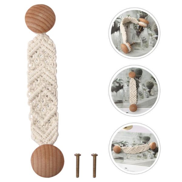 

storage bags 1set woven door knob decorative drawer handle japanese style furniture