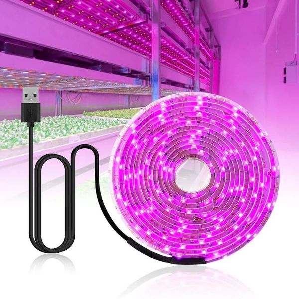 

greenhouse plant usb full spectrum led grow strip dc5v ceiling 660nm red 460nm blue diodes 1m veg growth light phyto lamp lights