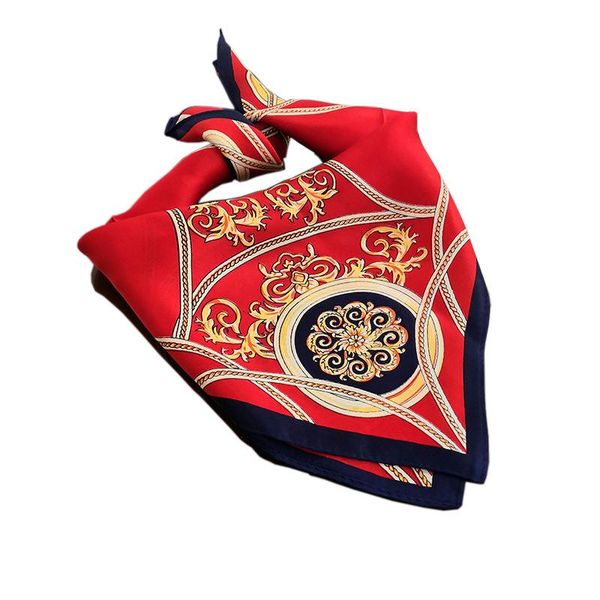 

scarves 53*53cm silk scarf ladies small square satin tie band bag neck decoration headband present for colleagues classmates, Blue;gray
