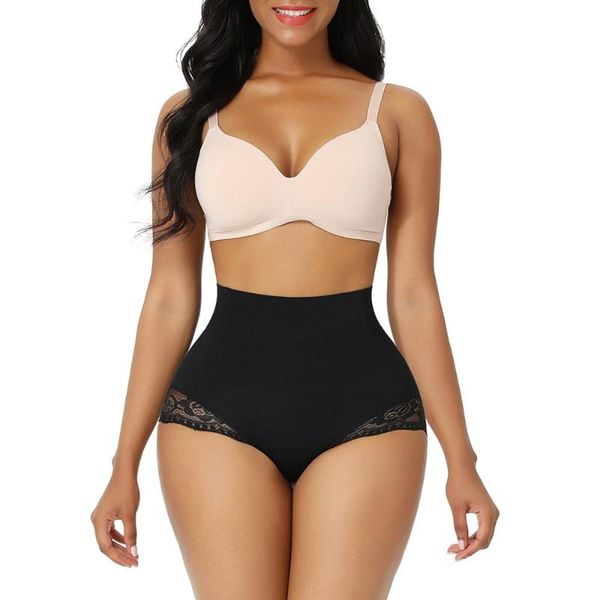 

women's shapers waist secret shapewear high waisted slimmer tummy control bulifter slimming body shaper panties faja, Black;white