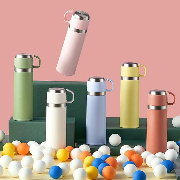 

vacuum cup female student a can drink pure and fresh the portable contracted with cover glass water bottle kawaii bottles