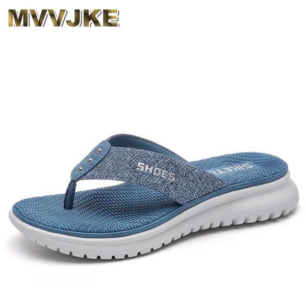 

mvvjke fashion women's flip flops anti-slip casual beach shoes lady summer new shoes ladies slippers large size, Black