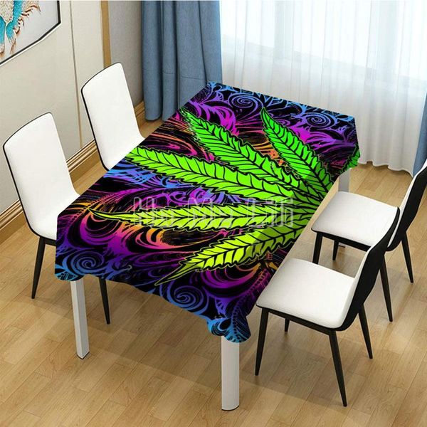 

table cloth leaf trippy design unique tablecloth for dinner decor