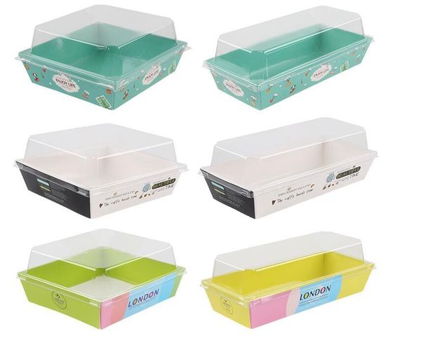 

gift wrap 50set sandwich cake roll box rectangular square milk white tiger