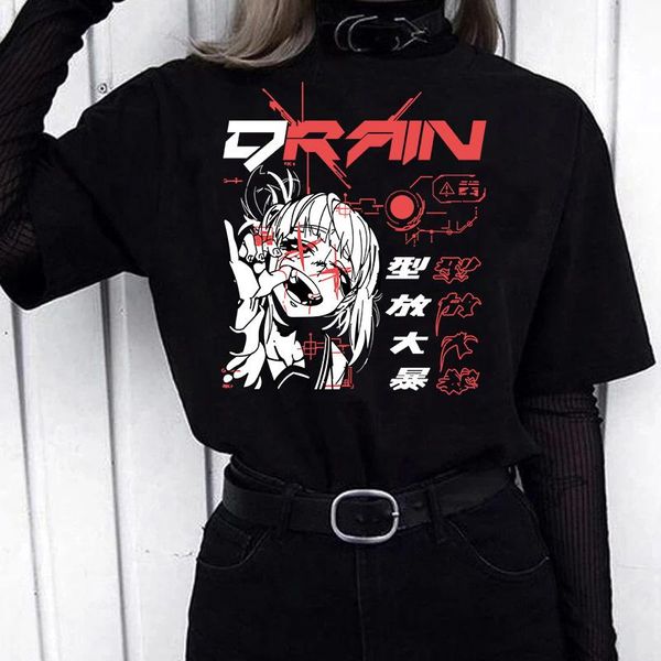 

women's t-shirt goth anime tshirt tee aesthetic women punk grunge streetwear ladies gothic manga t shirt harajuku clothes y2k female, White