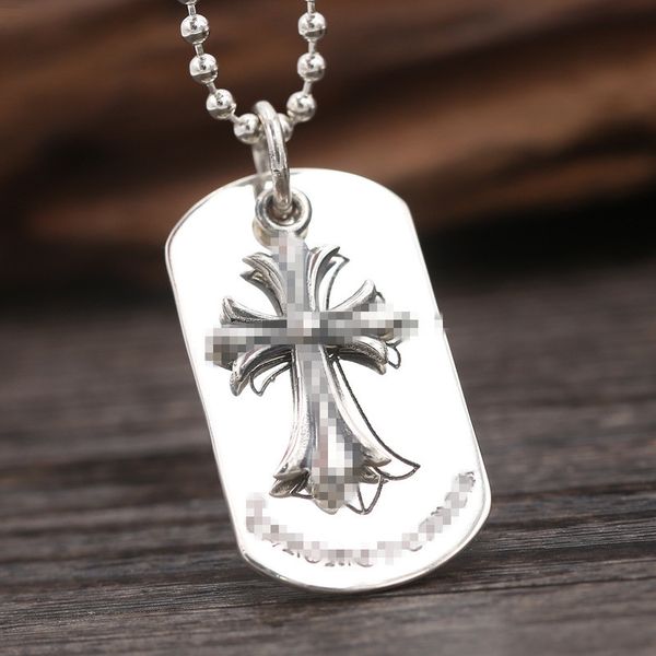 

925 sterling silver cross badge pendant necklaces american european vintage antique designer luxury jewelry accessories