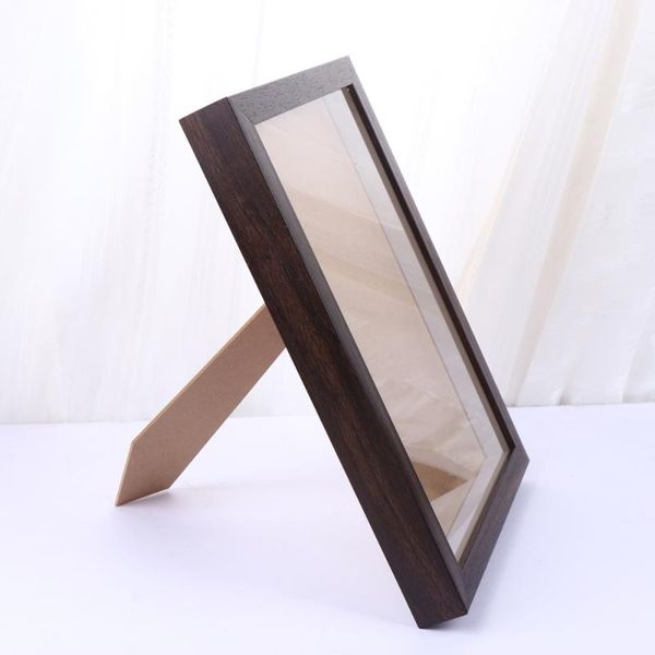 

vintage picture frame stand antique deskpo holder decorative display for home store decor (walnut red-a4) frames