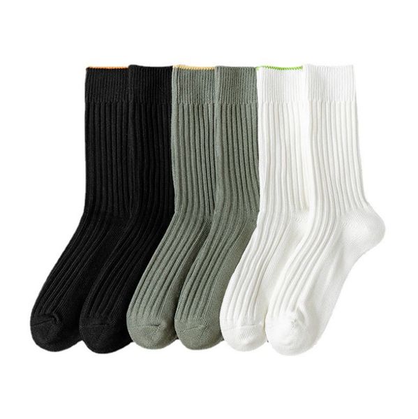 Harajuku estilo meias sólidas meias masculinas fluorescência colorida hip hop skateboard de skate feliz calcetinos de moda bolsas de hombre