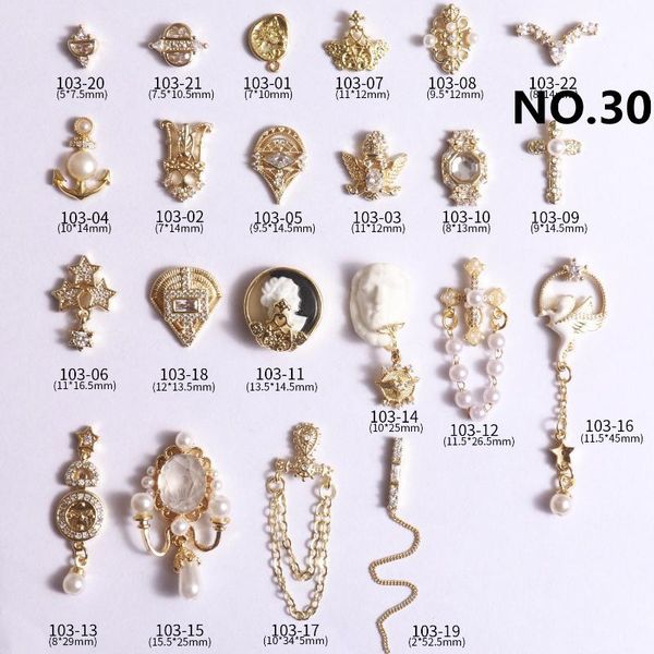 

nail art decorations 2pcs accesoires luxury logo design parts pendant alloy zircon 3d charms jewelry no.30, Silver;gold