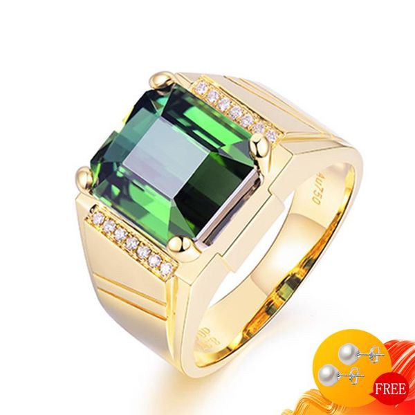 

cluster rings luxury ring 925 silver jewelry gold color finger with emerald zircon gemstone for men wedding engagement party accessories, Golden;silver
