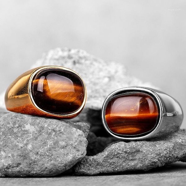 

cluster rings stainless steel men wood grain gold elegant simple classics luxury for male boyfriend jewelry creativity gift wholesale1, Golden;silver