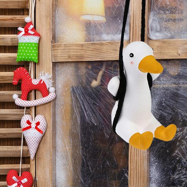 

decorative objects & figurines car pendant cute anime little duck swing auto rearview mirror hanging ornaments interior decoraction accessor