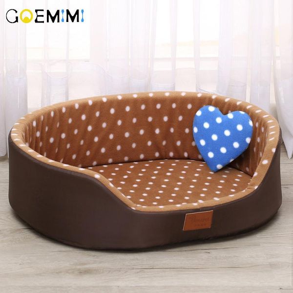 

comfortable dog cat bed sofa kennel soft plush warm pattern mattress kennels & pens