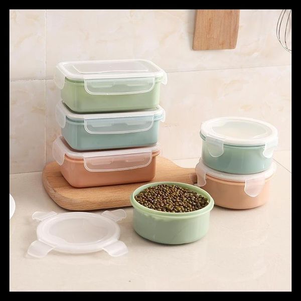 

storage bottles & jars round mini-fridge crisper small lunch box kitchen bento plastic rectangular sealed