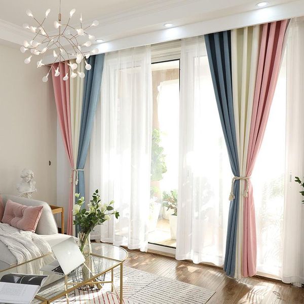 

color window curtains living room modern household items polyester height blackout curtain & drapes