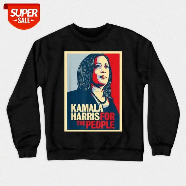 

kamala harris for the people round neck sweater men and women plus size fleece #wq6x, Black