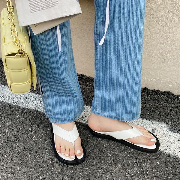 

slippers 2021 female flip flops fashion flat heel slides shoes woman casual outdoor beach flats ladies summer, Black