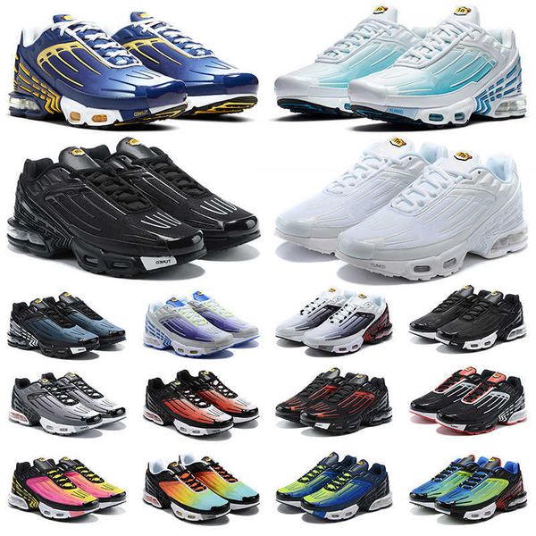 

tn plus 3 running shoes men women trainers chaussures triple black white laser blue deep royal bred mens womens outdoor sports sneakers