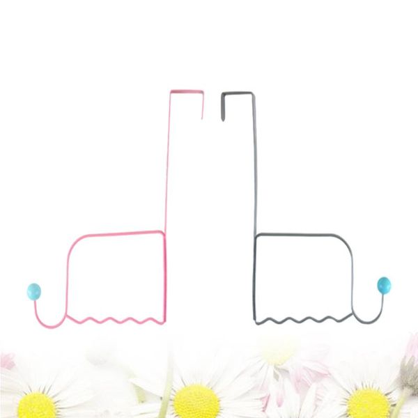 

hooks & rails 2pcs ceramic bead towel clothing hanging rack iron over door storage racks hat bag holder with household