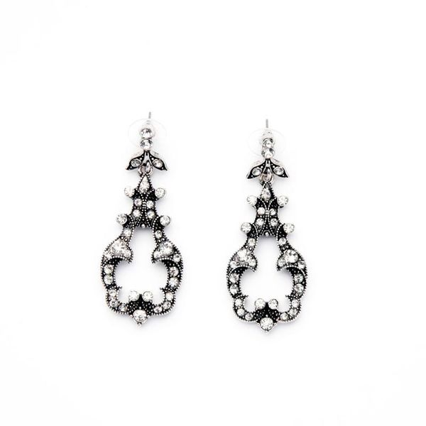 

dangle & chandelier pierced glass earring silver color floral pendant earrings for women daily accessories