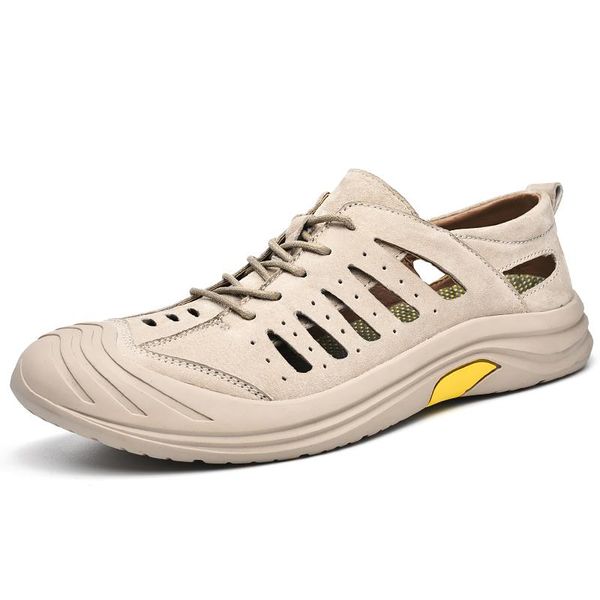 

sandals men's men outdoor beach casual shoes anti slippery flats, Black