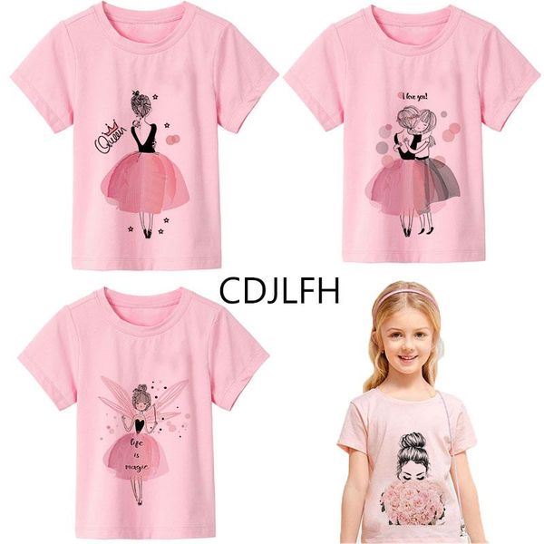 

t-shirts plant bear ballerina queen funny kawaii girls clothes streetwear boys shirts baby girl cartoon casual kids t-shirt fashion, Blue