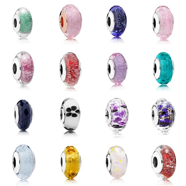 

new 2021 100% 925 sterling silver charm 781650 glass beads fit diy women original bracelet fashion jewelry gift555, Black