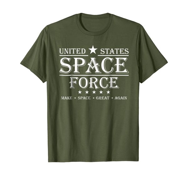 

united states space force - make space great again t-shirt, White;black