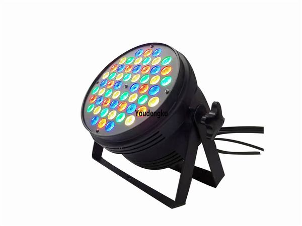 

6pcs 54x3w rgbw led dmx flat par light led par64 slim par can projector party dj light
