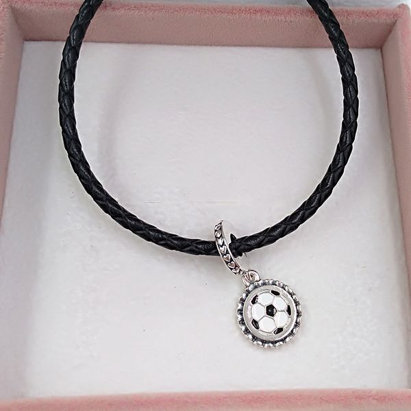 trendiges Schmuckherstellungsset Fußball Charms Pandora 925 Sterling Silber Fußkettchen Armbänder für Teenager Frauen Paar Kette Distanzperlen Halskette Anhänger Armreif ENG792018_16