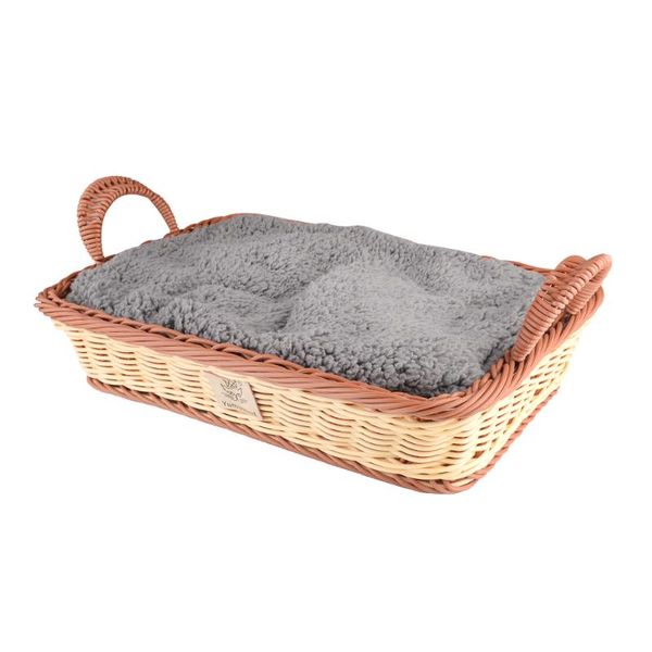 

summer winter pet bed basket nest for small dog eco-friendly rectangle cat with plush blanket pets products beds & furniture