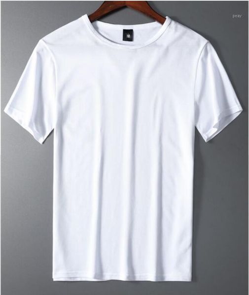 

men's polos 2021 summer men casual o-neck short sleeve t-shirt, White;black