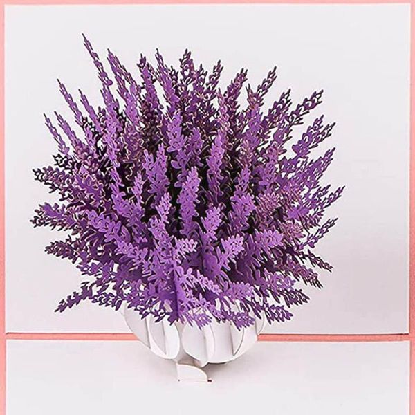 

greeting cards 2021 3d up lavender card for birthday with party father's envelope wedding anniversary day v7i0