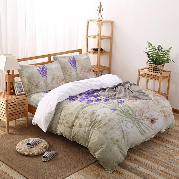 

bedding sets vintage plant lavender purple set for bedroom soft bedspreads bed home duvet cover quilt pillowcase