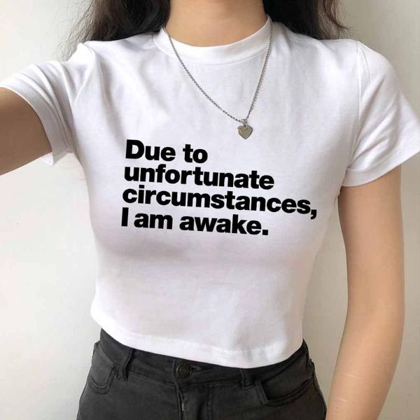 

women's t-shirt literary retro crop t shirt women oversized o-neck cotton for lady letter funny tshirt harajuku ulzzang shirts girl, White