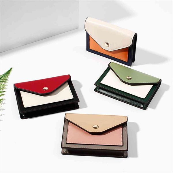 

women wallet ladies short casual buckle small card bag soft leather pocket wallets purse fashion carteira, Red;black
