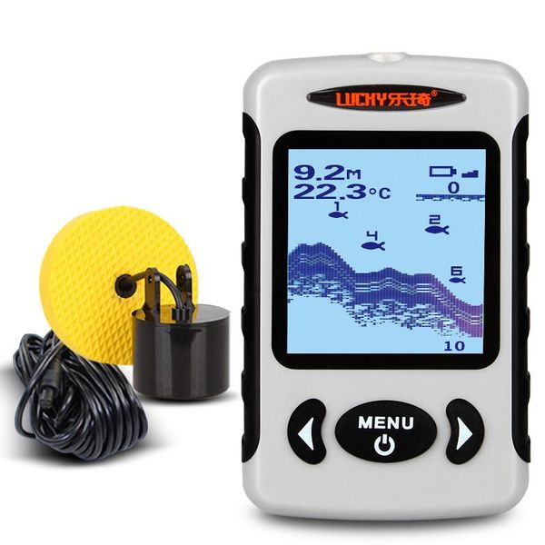 

fish finder lucky sonar transducer 328feet 100m water depth cable