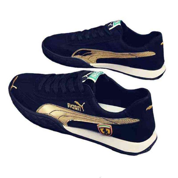 

men's casual single shoes fashion men's 2021 winter rubber soled breathable and comfortable sports, Black