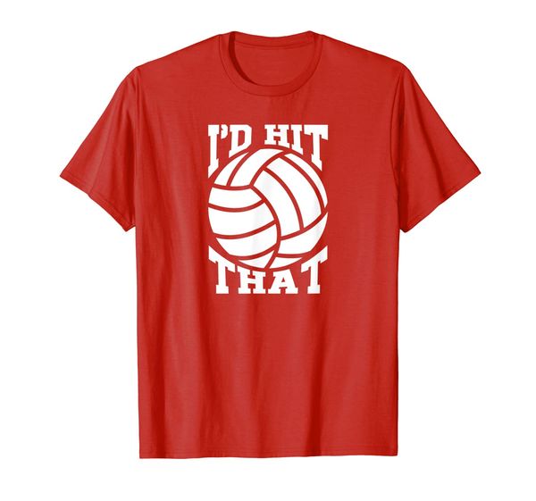 

i'd hit that volleyball beach volleyball team t-shirt, White;black
