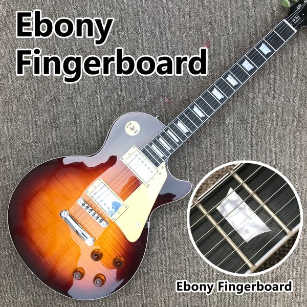Ebony Gameboard Электрическая гитара, Темный Sunburst Maple Top, Сплошная Mahogany Code Электрическая гитара