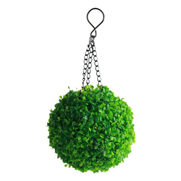 

decorative flowers & wreaths artificial plant ary ball faux boxwood balls with led outdoor charging sensor for backyard balcony garden w