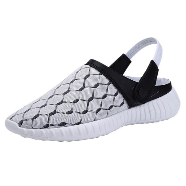 

slippers flat for summer beach vacation outdoor leisure mens mesh breathable non-slip flip flops shoe everyday, Black