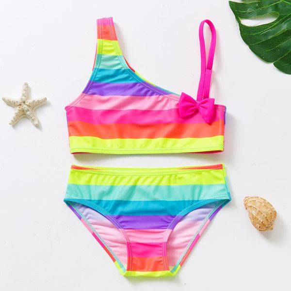 

one-piece suits 2~12y kids swimwear two pieces girls swimsuit bikini set toddler swimming suit sets
