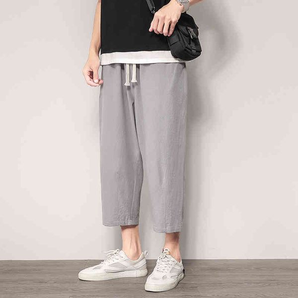 

pants mode 2021 summer 100% cotton loose of brand multi-color casual men hare all streetwear games 5fy0, Black
