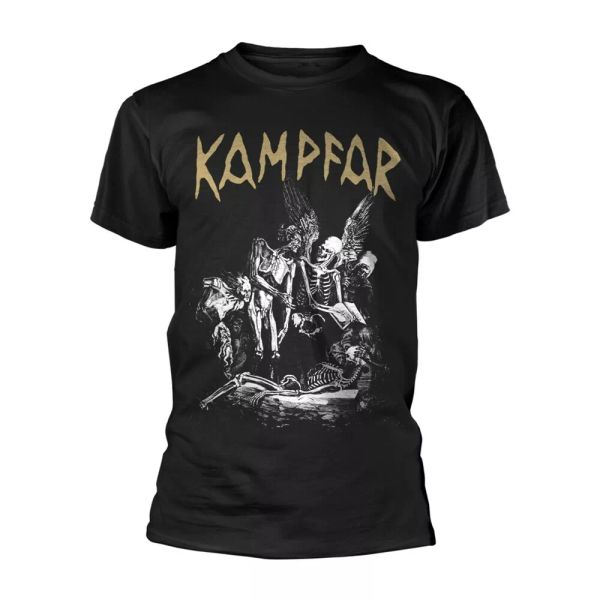 

kampfar authorized death men t-shirt, White;black