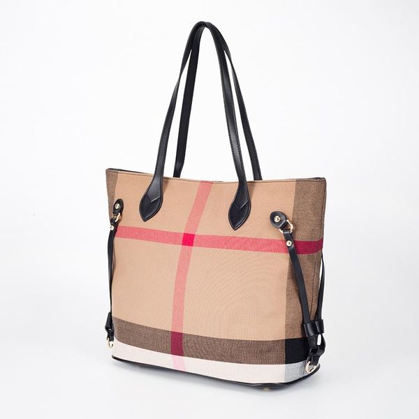 

evening bags 2021 retro casual women's bag canvas plaid portable shoulder europe and america fashion large capacity tote shopping