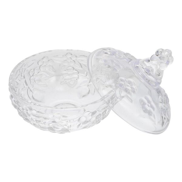 

storage bottles & jars 1pc candy jar crystal jewel case multi-functional container (transparent)
