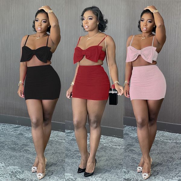 

jumpsuits,rompers beautiful trend big size 2021 bow sling miniskirt suit