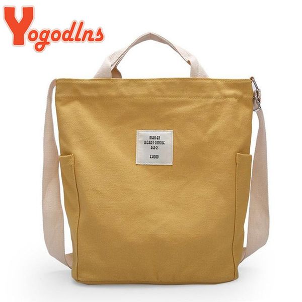 

evening bags yogodlns casual canvas bag for women large capacity shoulder 2021 portable handbag teenager bookbag lady crossbody